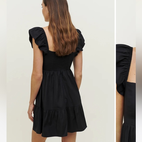 reformation jeune dress, black - Picture 4 of 7